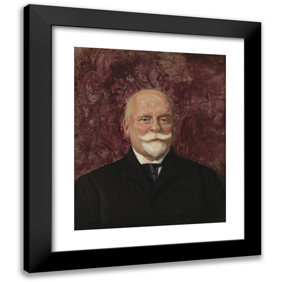 Leon Wyczółkowski 20x24 Black Modern Framed Museum Art Print Titled - Portrait of Leon Biliński (1914)
