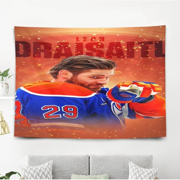 Leon and Draisaitl Flushing Tapestry - Horizontal60"x40"
