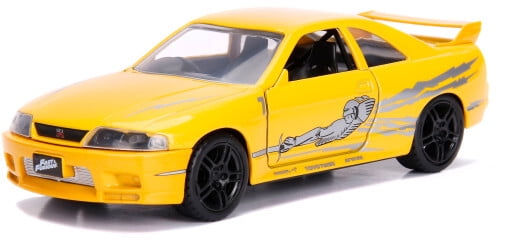 【68】LOBIT320　GTR　ドローン Leon's FAST FURIOUS Yellow Nissan Skyline GTR BCNR33 Diecast