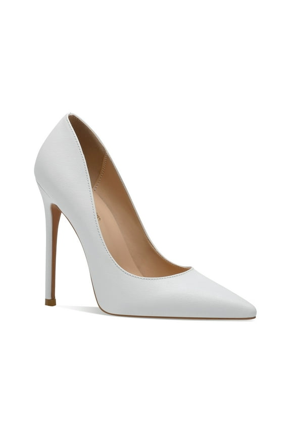 Leona - Women's Classic & Sexy Pointed Toe Slip on Pumps with 5" Stiletto High Heels. Handmade to perfection. Size 11