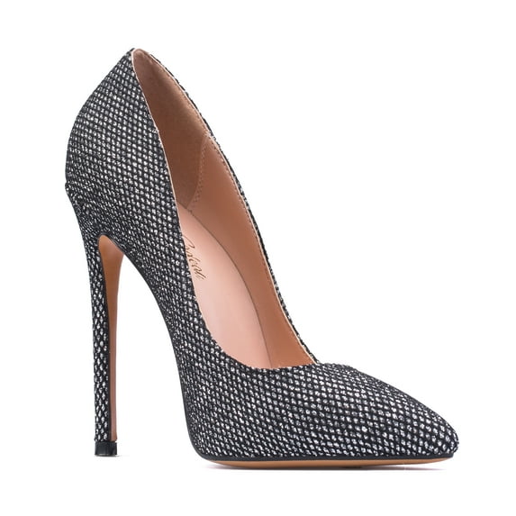 Leona - Women's Classic & Sexy Pointed Toe Slip on Pumps with 5" Stiletto High Heels. Handmade to perfection. Size 12