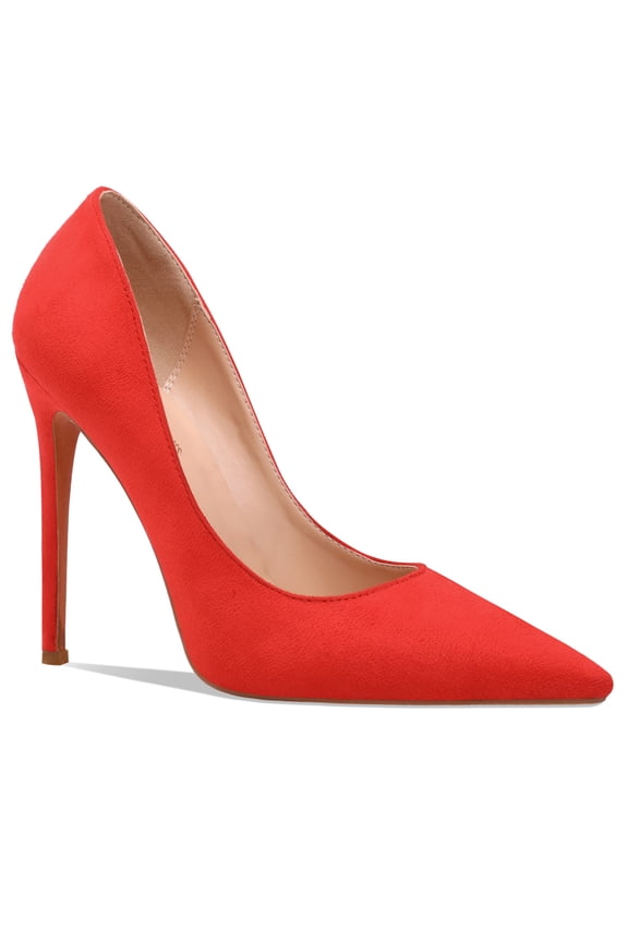 Leona - Women's Classic & Sexy Pointed Toe Slip on Pumps with 5" Stiletto High Heels. Handmade to perfection. Size 5