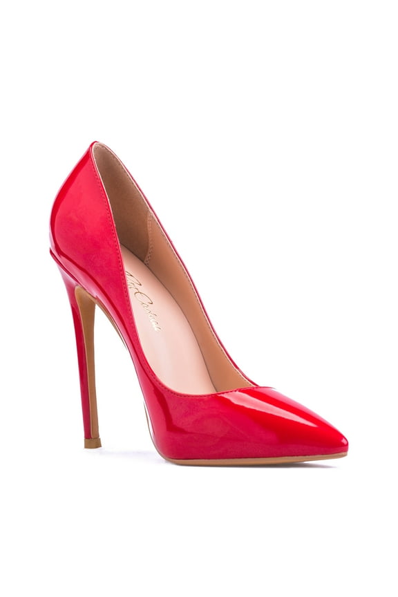Leona - Women's Classic & Sexy Pointed Toe Slip on Pumps with 5" Stiletto High Heels. Handmade to perfection. Size 6