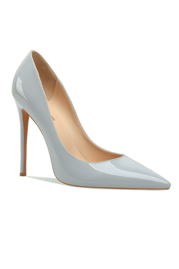 Leona - Women's Classic & Sexy Pointed Toe Slip on Pumps with 5" Stiletto High Heels. Handmade to perfection. Size 6