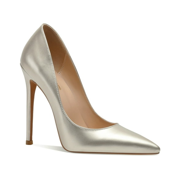 Leona - Women's Classic & Sexy Pointed Toe Slip on Pumps with 5" Stiletto High Heels. Handmade to perfection. Size 9.5