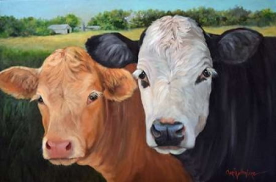 Leona and Lucybelle Canvas Art - Cheri Wollenberg (12 x 18)