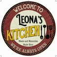 thumbnail image 1 of Leona's Kitchen 14" Round Metal Sign Bar Game Room Wall Decor 100140040283, 1 of 1