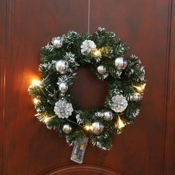 Leonard 10 LED Christmas Garland,Christmas Wreath,door Decor, Home Decor Garland for Christmas