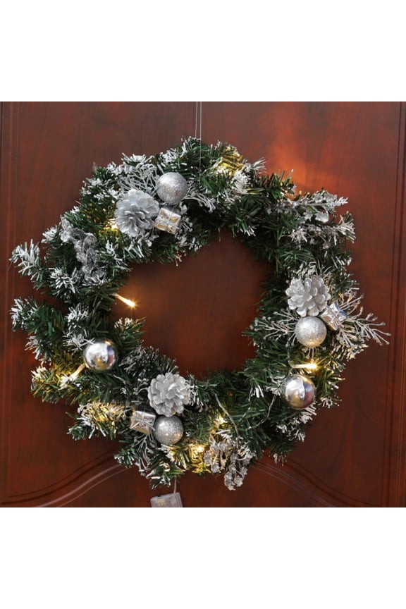 Leonard 10 LED Christmas Wreath Door Decor Home Decor Christmas Wreaths for Front Door Door Hangers for Front Door Christmas Decorations for the Home