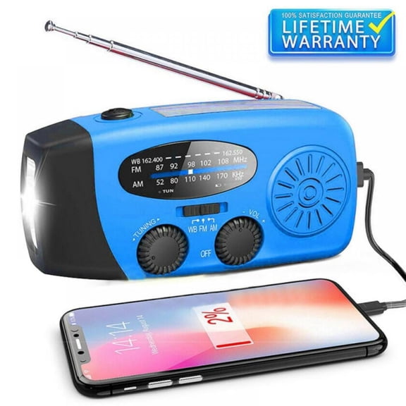 Leonard 1PCS Weather Radio/ Portable Radio/ Emergency Light/ Am Fm Radio/ Radios Portable Am Fm/ Emergency Lights for Home Power Failure/ Solar Panel Charger Radios/ Am Fm Radio Portable/ Fm Radio