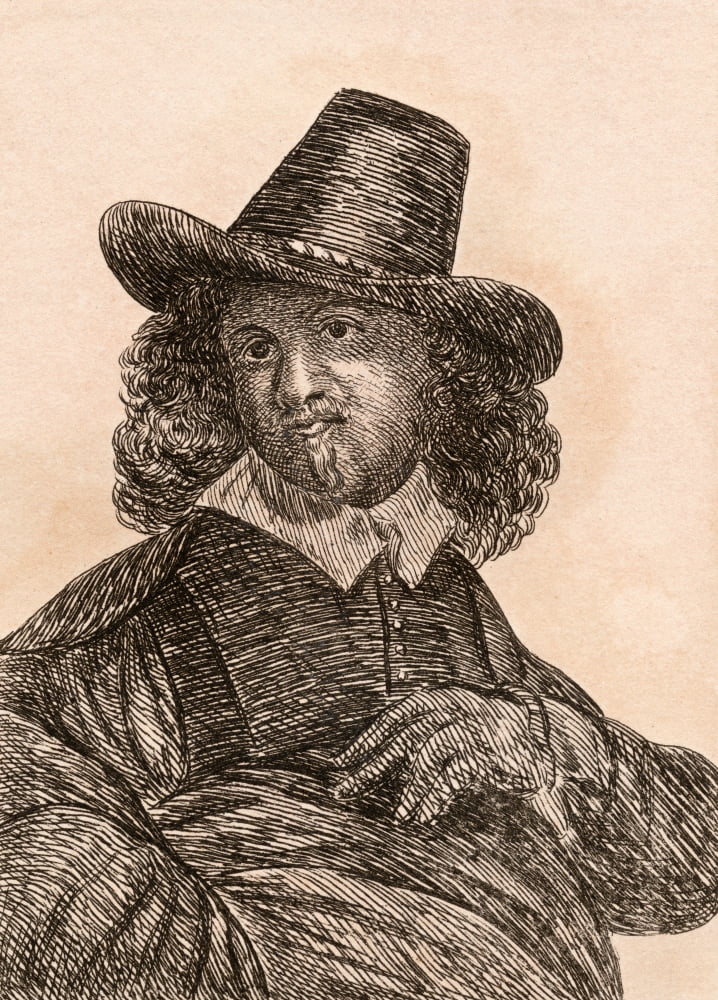 Leonard Bramer 1596-1674 Dutch Artist From 75 Portraits Of Celebrated Painters From Authentic Originals Etched By James Girtin Published London 1817 Canvas Art - Ken Welsh Design Pics (24 x 34)