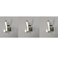 thumbnail image 1 of Leonard Collection 3-Pack Double Robe Hook in Satin Nickel, 1 of 5