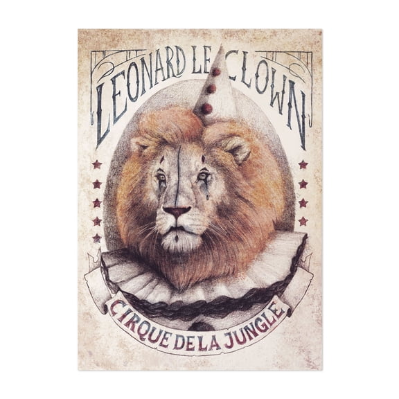 Leonard - Drawing Vintage Poster Surrealism Whimsical Fantasy Unframed Wall Art Print 5 x 7 inches