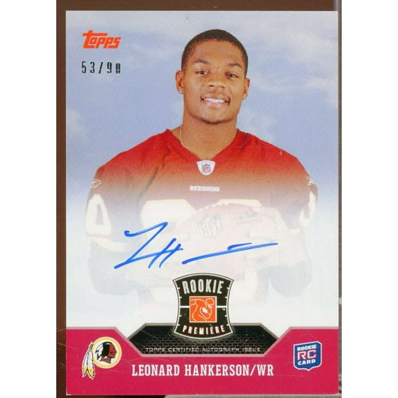 Leonard Hankerson Rookie Card 2011 Topps Rookie Premiere Autographs #RPLH