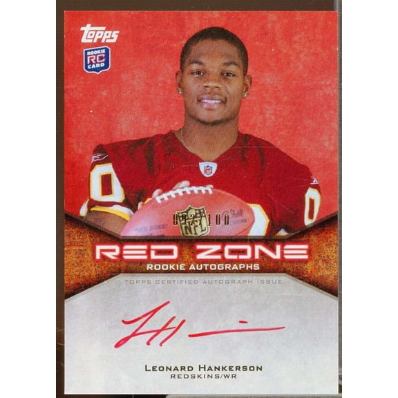 Leonard Hankerson Rookie Card 2011 Topps Rookie Red Zone Autographs #RZRALH