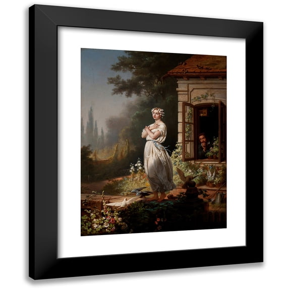 Leonard Ludwik Straszyński 19x24 Black Modern Framed Museum Art Print Titled - Zosia in the Morning (1863)