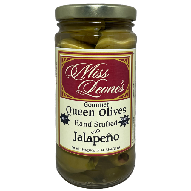 Leonard Mountain Cream Cheese & Jalapeño Stuffed Queen Olives - 12oz Jar (Pack Of 3)