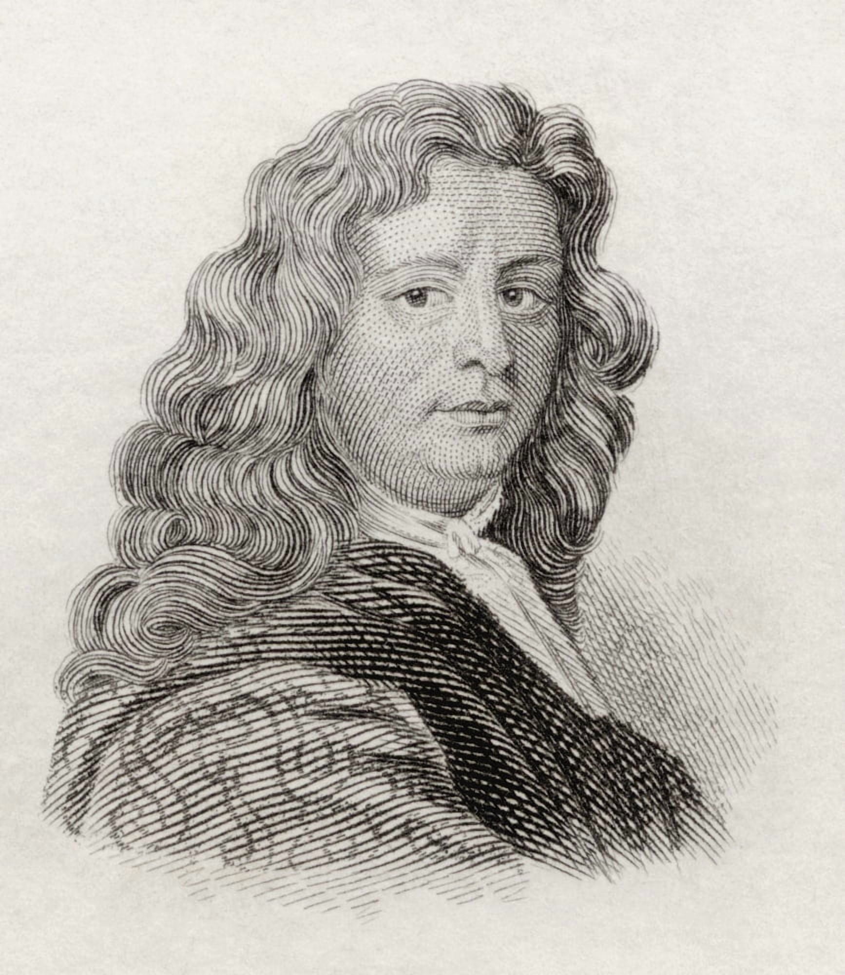 Leonard Plukenet 1641 To 1706 English Botanist Royal Professor Of Botany And Gardener To Queen Mary From Crabbs Historical Dictionary Published 1825 Canvas Art - Ken Welsh Design Pics (13 x 15)