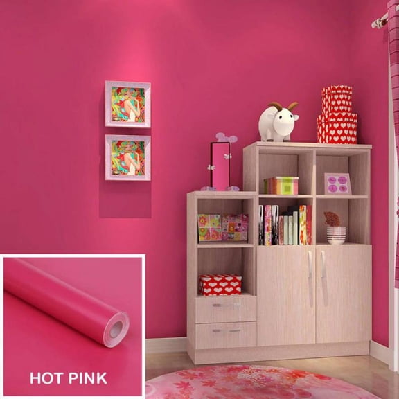 Leonard Self-Adhesive Solid Color PVC Wallpaper Roll Peel and Stick Removable Waterproof Wall Sticker Decals Art Mural Drawer Cabinet Li