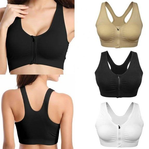 Leonard Sports Bras for Women Sports Bra Sports Bras for Women High Impact Large Bust Women's Sports Bras Women's Zip Front Closure Sports Bra Seamless Wirefree Padded Racerback Workout Gym Yoga Bras