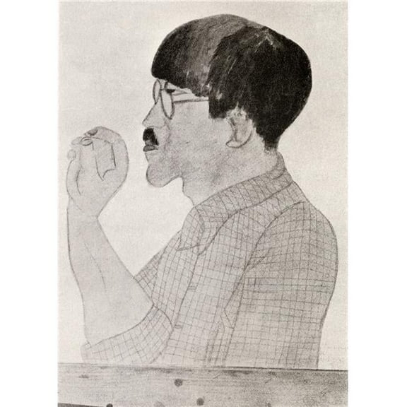 Leonard Tsuguharu Foujita - 1886 to 1968 Japanese Born French Painter. After The Drawing By Kiki From The Book Back to Montparnasse By Sisley Huddleston Published 1931 Poster