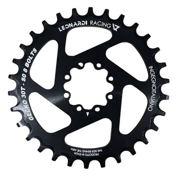 Leonardi S0 8-bolt Direct Mount Ring, 30T - Black