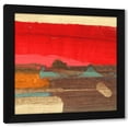 thumbnail image 1 of Leonardo Bacci 12x12 Black Modern Wood Framed Wall Art Titled - Moon Rising from the Crimson Sky II, 1 of 6