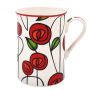 The Leonardo Collection Mackintosh Mug Charles Rennie Mackintosh, Tea and Coffee Mugs for Hot Drinks | Fine China Printed Mugs for Kitchen & Home | Reusable Ceramic Cups for Every Occasion