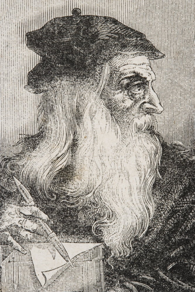 Leonardo Da Vinci 1452-1519 Florentine Artist Canvas Art - Ken Welsh Design Pics (12 x 18)