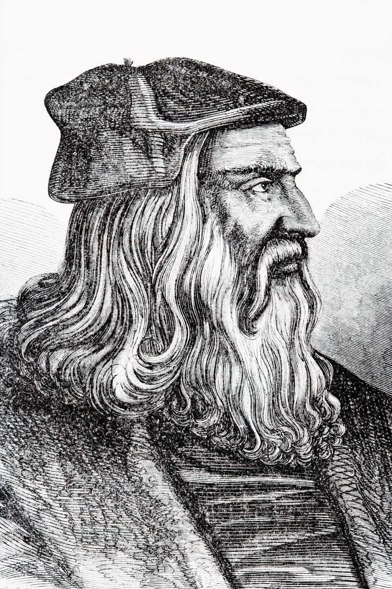 Leonardo Da Vinci 1452 To 1519 Florentine Artist Canvas Art - Ken Welsh Design Pics (12 x 18)