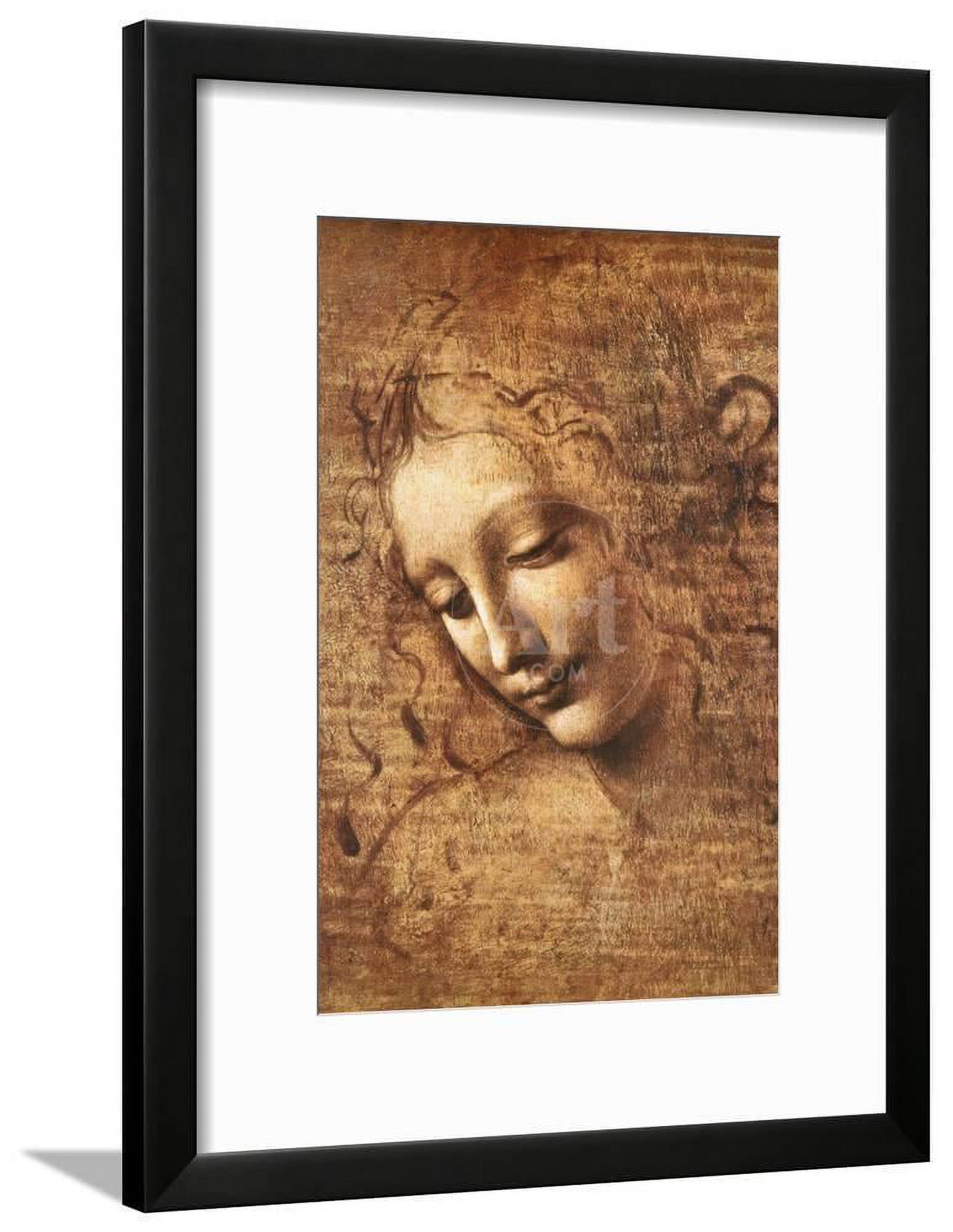 Leonardo Da Vinci Female Head, La Scapigliata, Figurative Framed Art ...