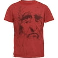 thumbnail image 1 of Leonardo Da Vinci Portrait Mens Ringer T Shirt Heather Red-Red X-LG, 1 of 1