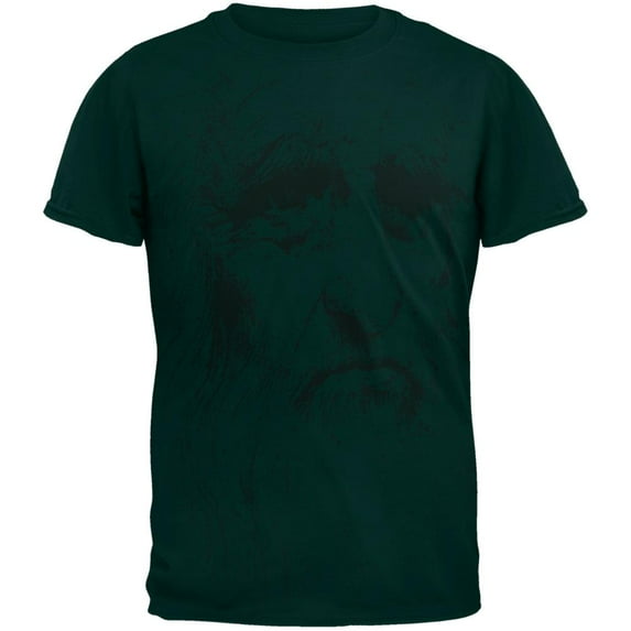 Leonardo Da Vinci Portrait Mens T Shirt Forest Green LG