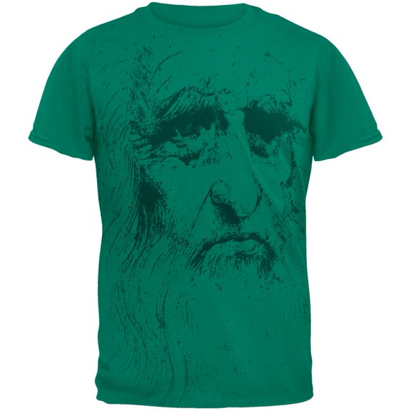 Leonardo Da Vinci Portrait Mens T Shirt Jade Dome SM