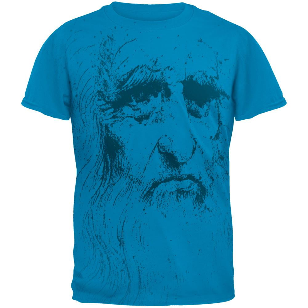 Leonardo Da Vinci Portrait Mens T Shirt Sapphire SM - Walmart.com