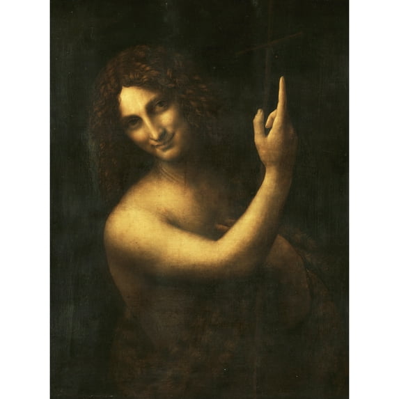 Leonardo Da Vinci Saint John The Baptist Panting Extra Large XL Wall Art Poster Print