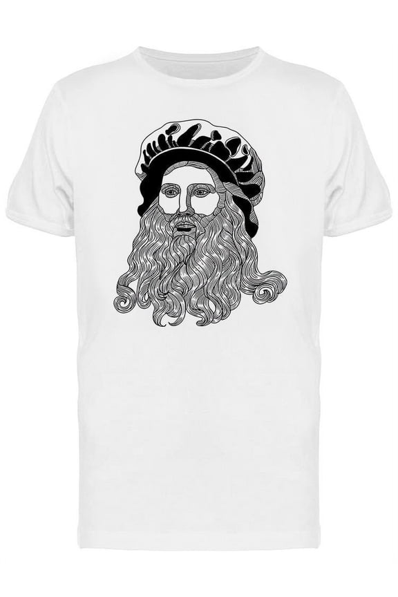 Leonardo Da Vinci Sculpture T-Shirt Men -Image by Shutterstock, Male Medium