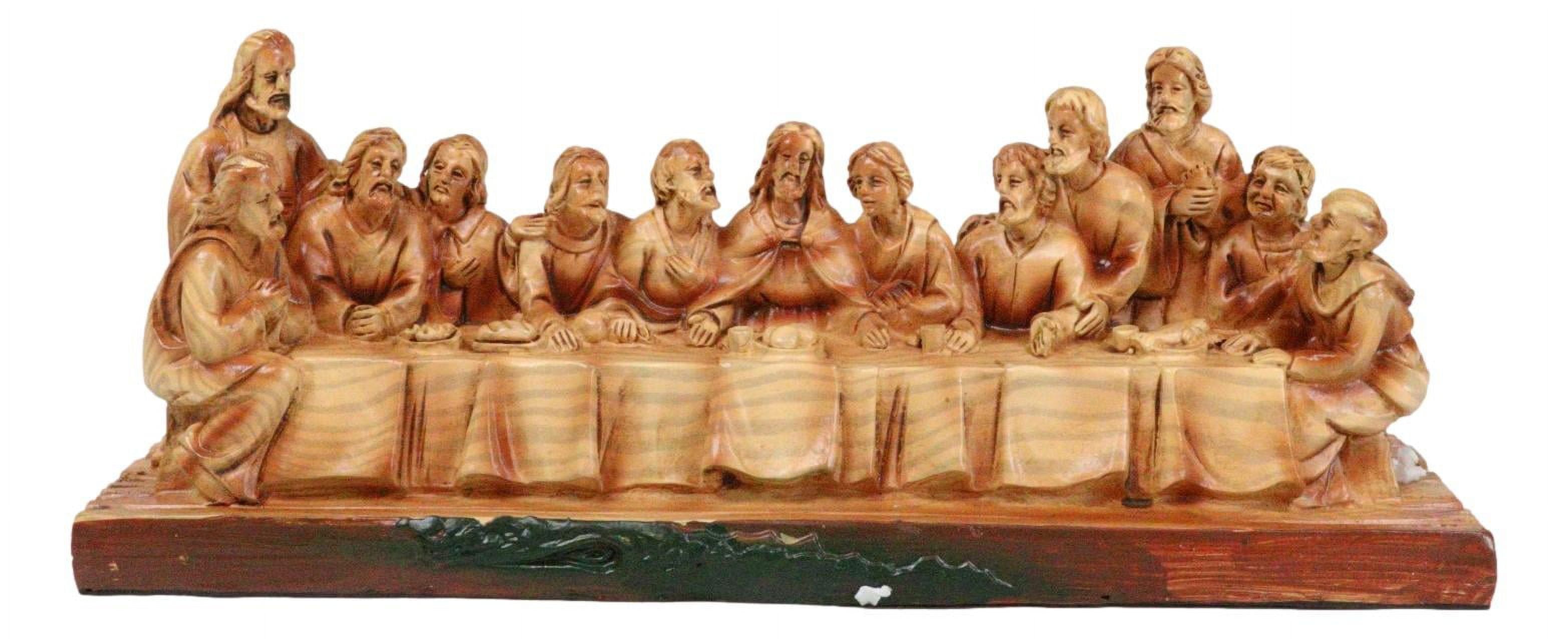 Leonardo Da Vinci The Last Supper Jesus And Disciples Faux Cedar Wood ...