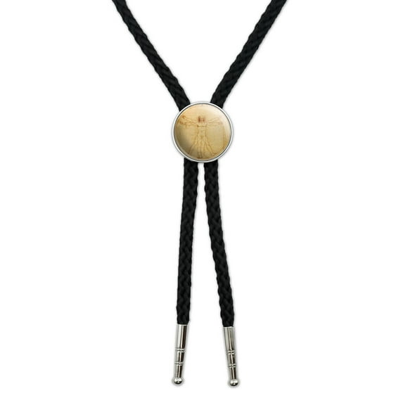 Leonardo Da Vinci The Vitruvian Man Southwestern Bolo Tie