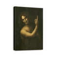 thumbnail image 1 of Leonardo Da Vinci's Wall Art - St.John The Baptist Classic Artwork Picture Print with Framed Famous Oil Painting Hang for Home Office Bedroom Living Room Wall Decor-12" X16", 1 of 7