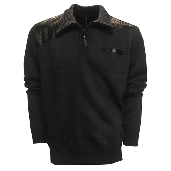 Leonardo Gavino Men's December Half-Zip Golf Sweater, X-Large Navy -