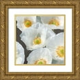 thumbnail image 1 of Leonardo, Sanna 15x15 Gold Ornate Wood Framed with Double Matting Museum Art Print Titled - Poppies on Chalkboard II, 1 of 4
