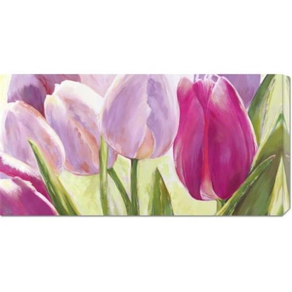 Leonardo Sanna 'Tulipes' Stretched Canvas