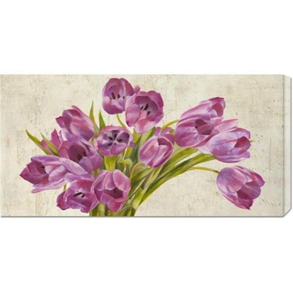 Leonardo Sanna 'Tulipes' Stretched Canvas