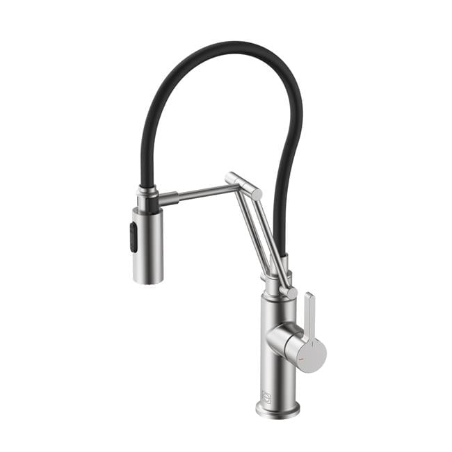Brushed Nickel Single-Handle Pull-Down Spray Kitchen Faucet