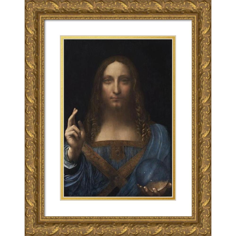 Leonardo da Vinci Gold Ornate Framed Canvas Art Print 18x24