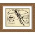 thumbnail image 1 of Leonardo da Vinci 2x Matted 24x20 Gold Ornate Framed Art Print 'Design for a Giant Crossbow', 1 of 2