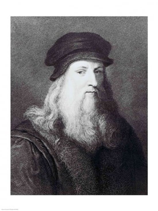 Leonardo da Vinci Canvas Art - Leonardo Da Vinci (18 x 24)