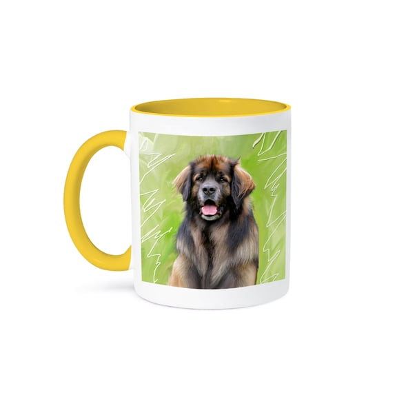 3dRose, Leonberger, 11oz Two-Tone Yellow Mug
