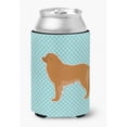 thumbnail image 1 of Leonberger Checkerboard Blue Can or Bottle Hugger, 1 of 1